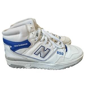 NEW BALANCE 650s Sneakers Men’s Size 10.5 White Marine Blue Angora Gray BB650RWI